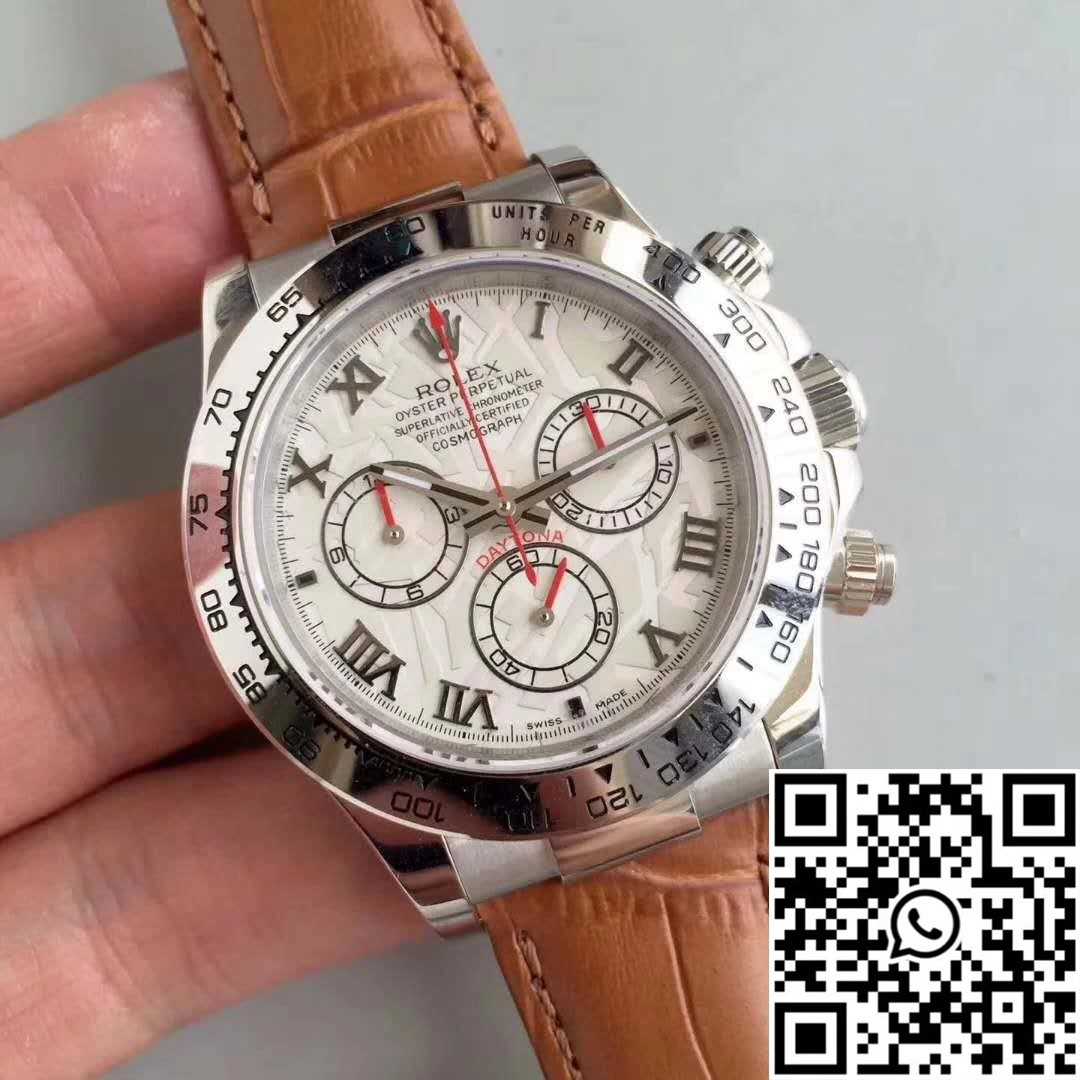 Compact Rolex Daytona Cosmograph 116520 JH Factory White Dial 1133