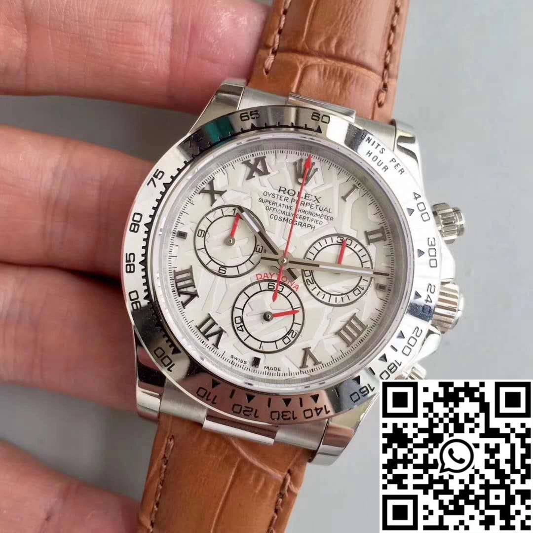 Compact Rolex Daytona Cosmograph 116520 JH Factory White Dial 1133