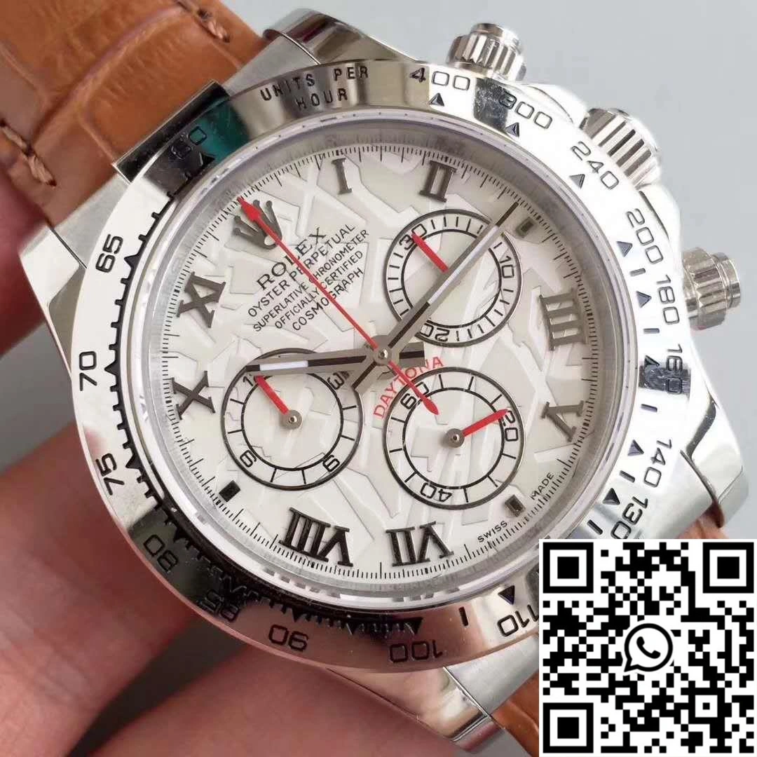 Compact Rolex Daytona Cosmograph 116520 JH Factory White Dial 1133