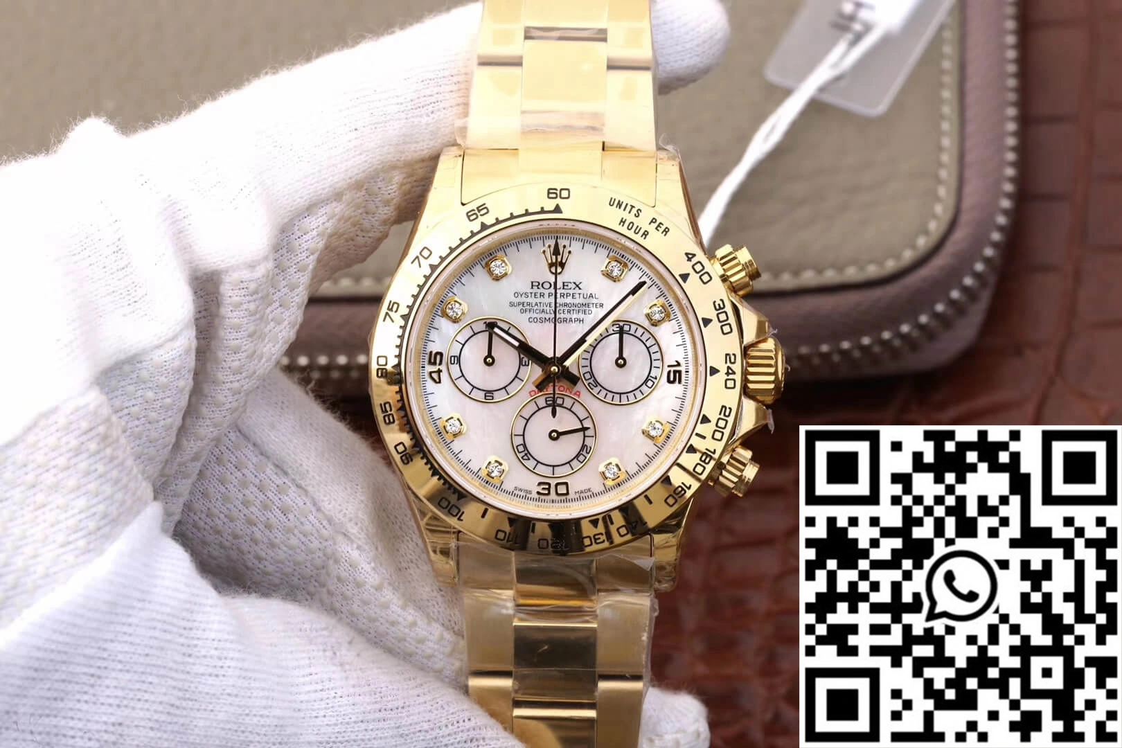 Sophisticated Rolex Daytona Cosmograph 116528-78598 JH Factory Yellow Gold Diamonds Dial 1037