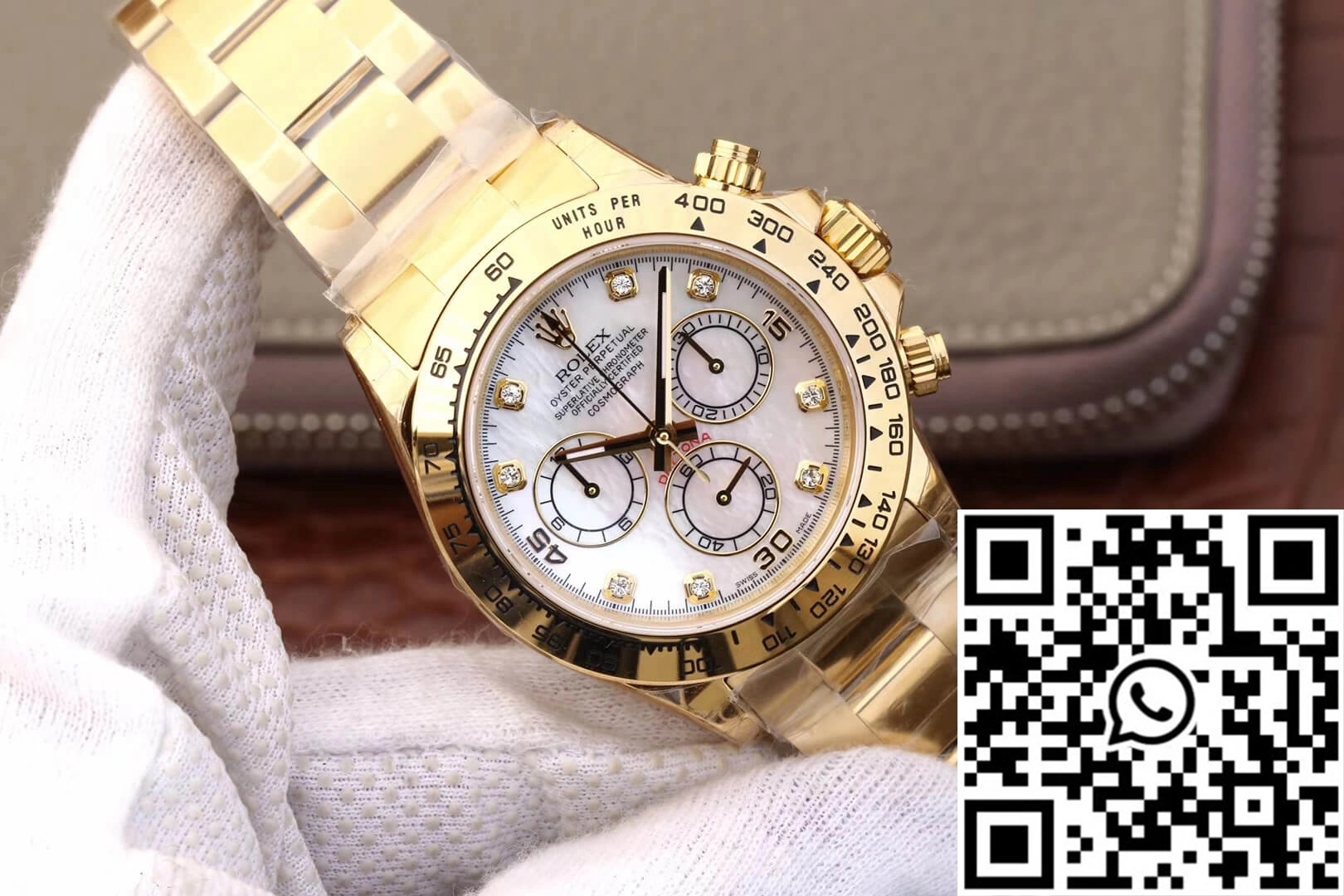 Sophisticated Rolex Daytona Cosmograph 116528-78598 JH Factory Yellow Gold Diamonds Dial 1037