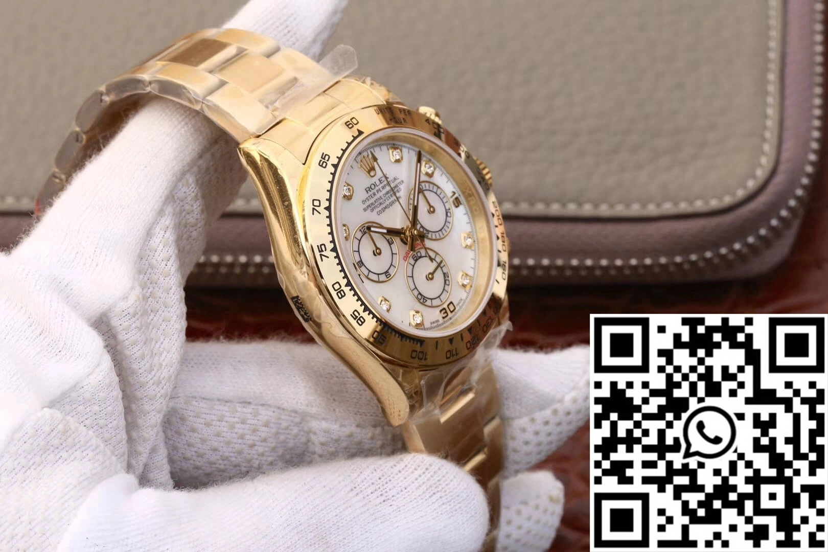 Sophisticated Rolex Daytona Cosmograph 116528-78598 JH Factory Yellow Gold Diamonds Dial 1037