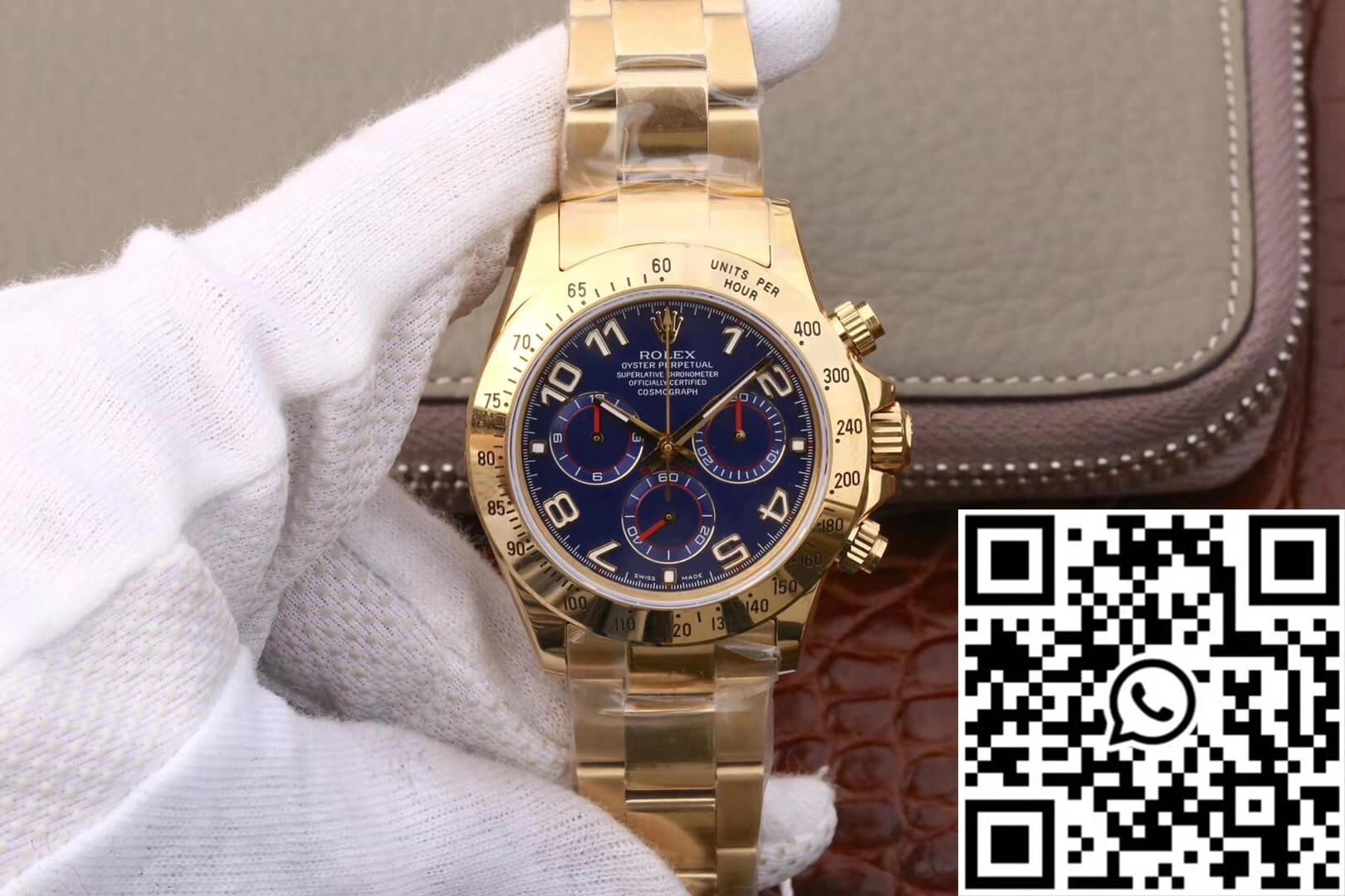 Rolex Daytona Cosmograph 116528 JH Factory Full Gold Blue Dial ComfortFit 1109