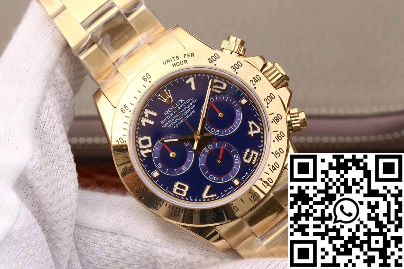 Rolex Daytona Cosmograph 116528 JH Factory Full Gold Blue Dial ComfortFit 1109