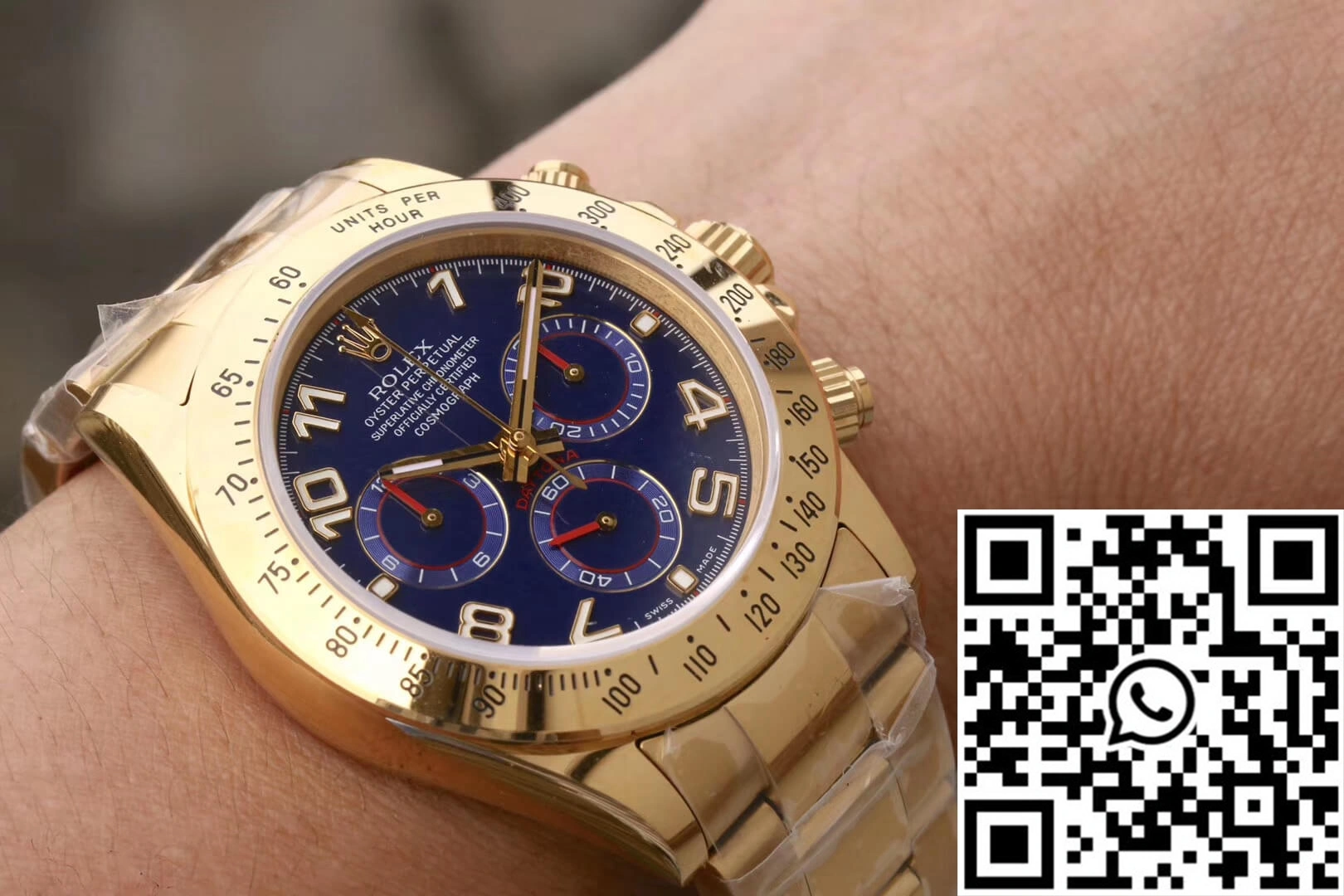 Rolex Daytona Cosmograph 116528 JH Factory Full Gold Blue Dial ComfortFit 1109