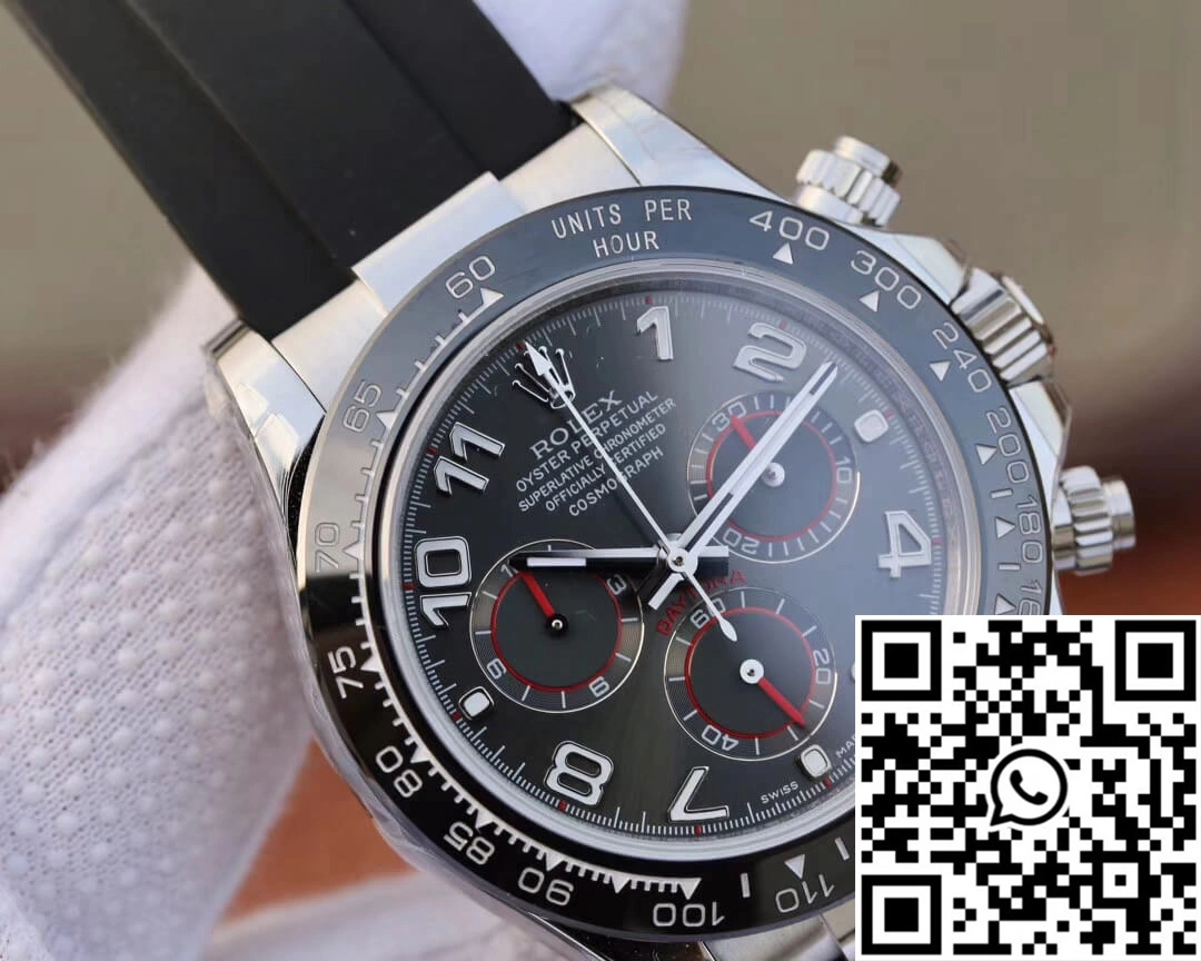 Breathable Rolex Daytona Cosmograph 40MM JH Factory Black Dial 1048