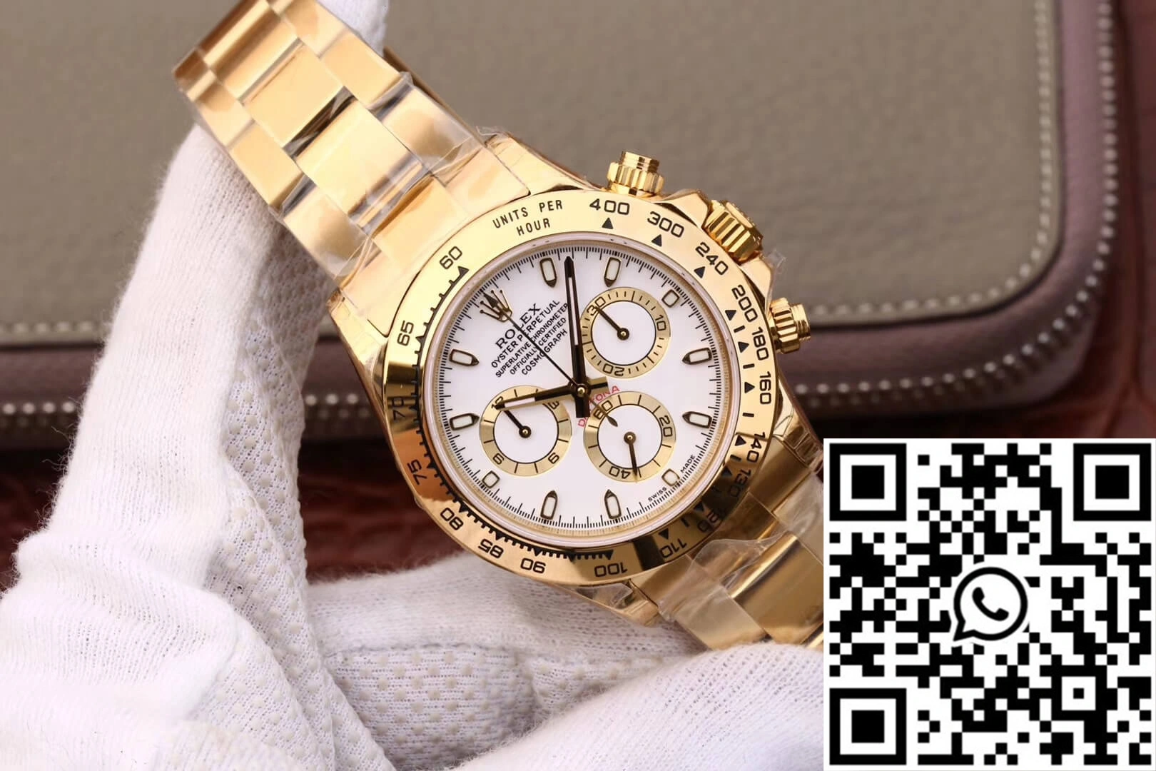 Rolex Daytona Cosmograph M116508-0001 JH Factory Yellow Gold White Dial Breathable 1105
