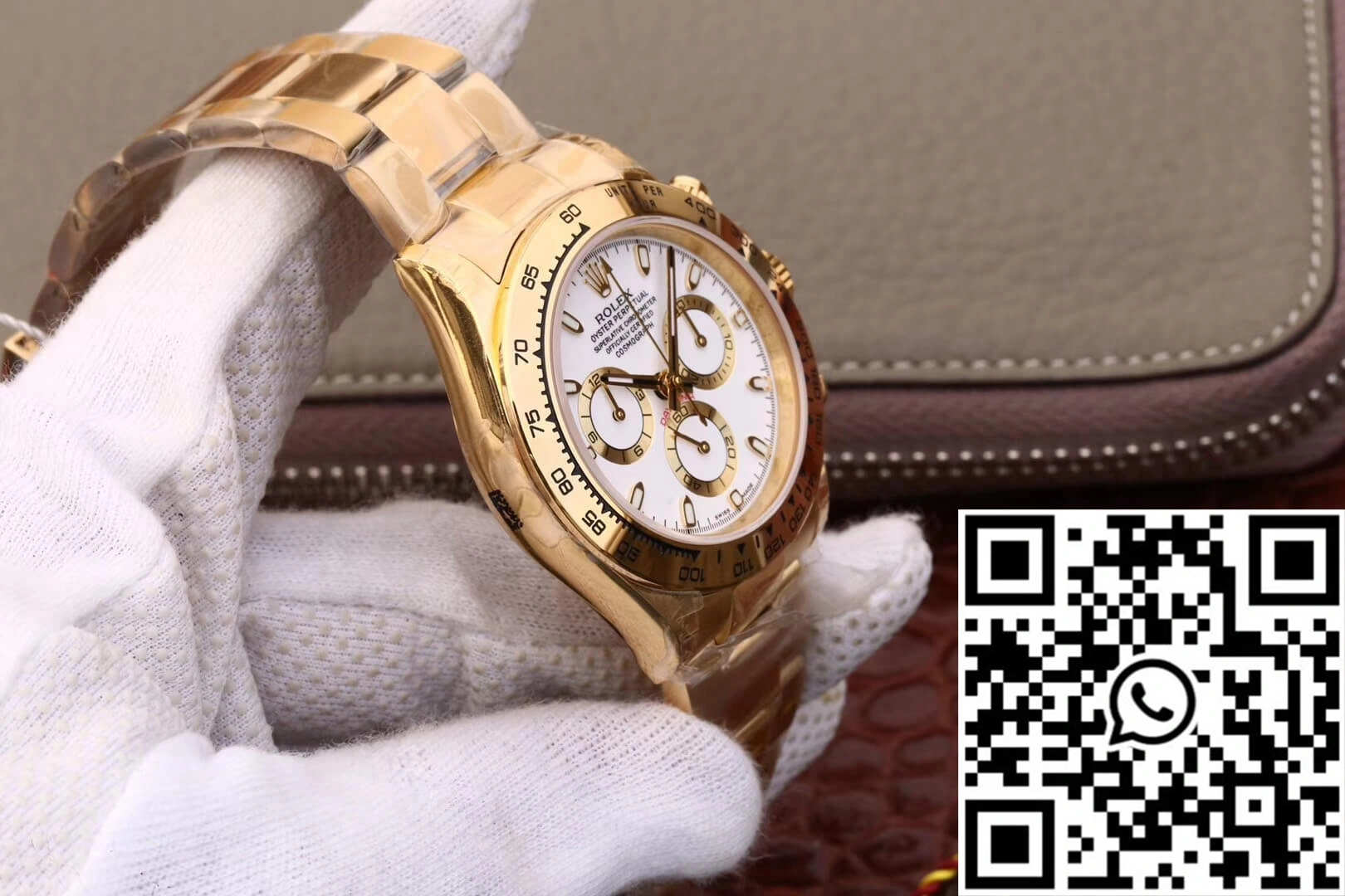 Rolex Daytona Cosmograph M116508-0001 JH Factory Yellow Gold White Dial Breathable 1105