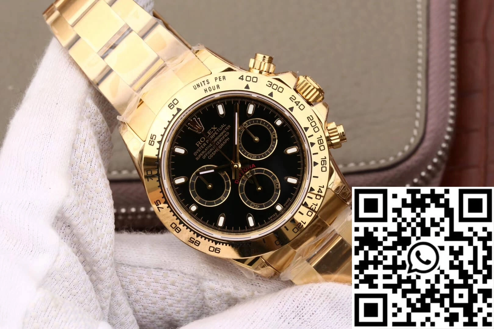 Rolex Daytona Cosmograph M116508-0004 JH Factory Yellow Gold Black Dial EasyMatch 1114