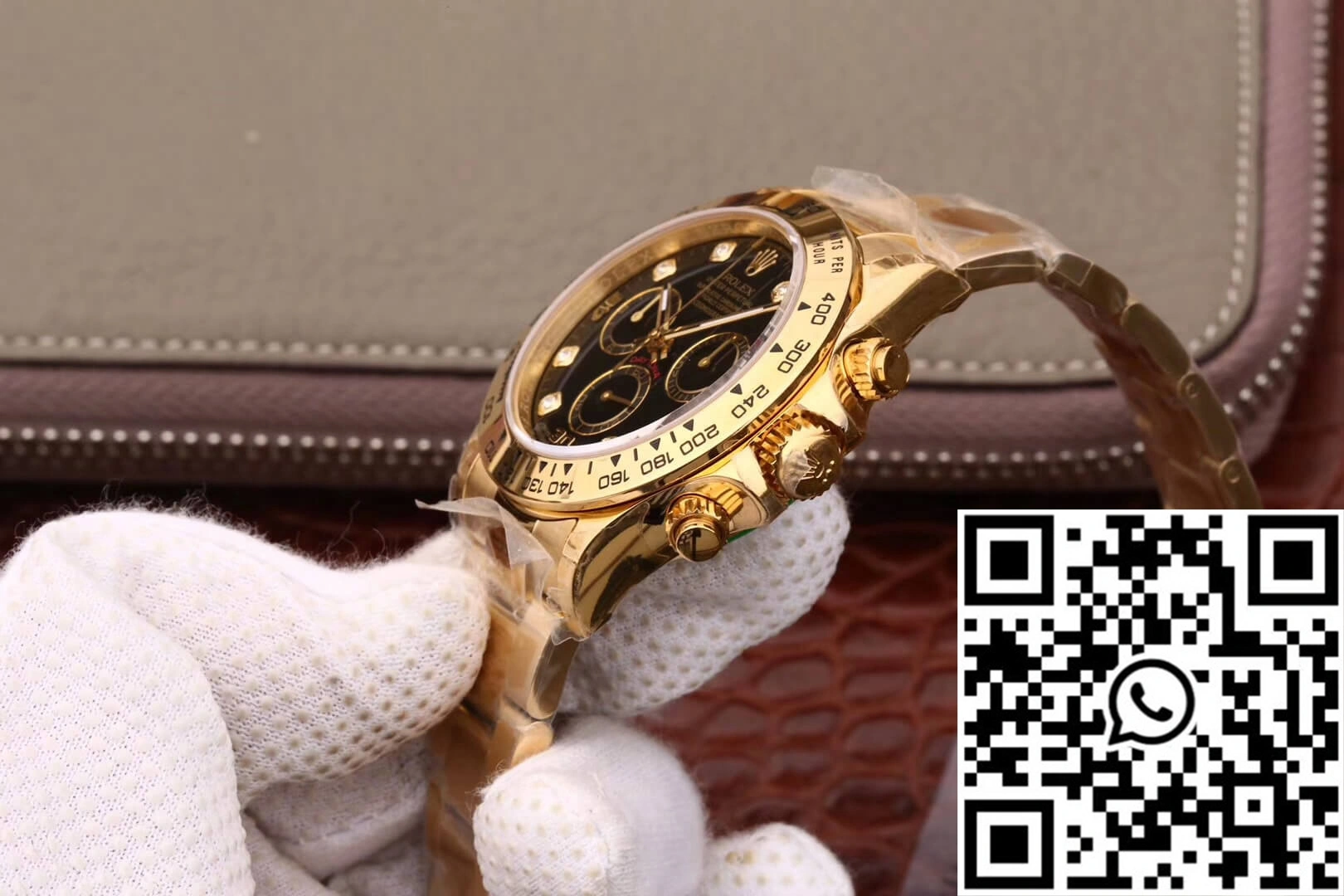 Rolex Daytona Cosmograph M116508-0008 JH Factory Diamonds Black Dial MoistureWicking 1061