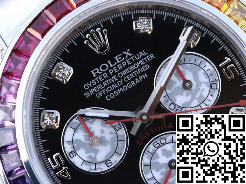 MultiPurpose Rolex Daytona Cosmograph Rainbow 116595RBOW BL Factory Black Dial 1087