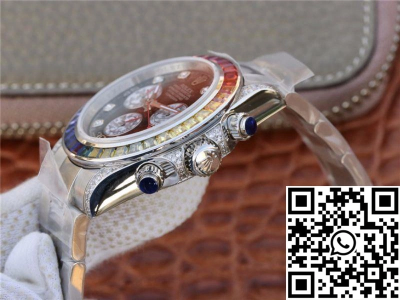 MultiPurpose Rolex Daytona Cosmograph Rainbow 116595RBOW BL Factory Black Dial 1087