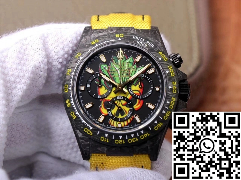 Rolex Daytona Cosmos Chronograph Carbon Fiber Edition Color Skull Dial Sustainable 1111