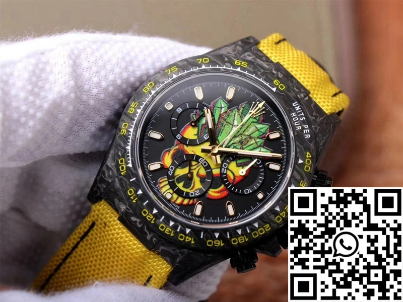 Rolex Daytona Cosmos Chronograph Carbon Fiber Edition Color Skull Dial Sustainable 1111