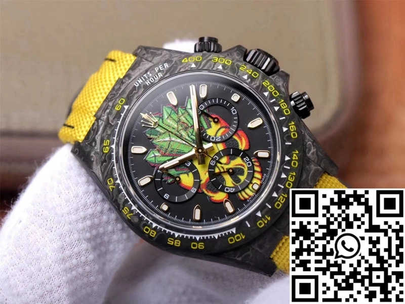 Rolex Daytona Cosmos Chronograph Carbon Fiber Edition Color Skull Dial Sustainable 1111