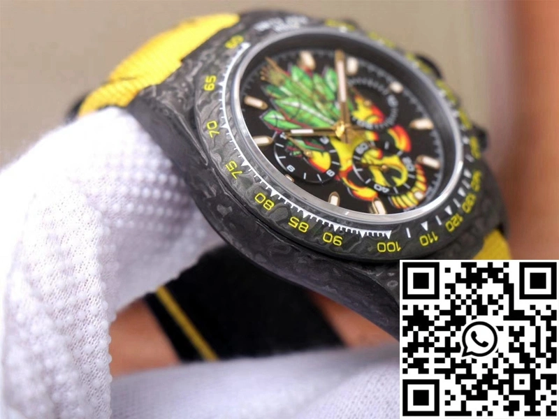 Rolex Daytona Cosmos Chronograph Carbon Fiber Edition Color Skull Dial Sustainable 1111