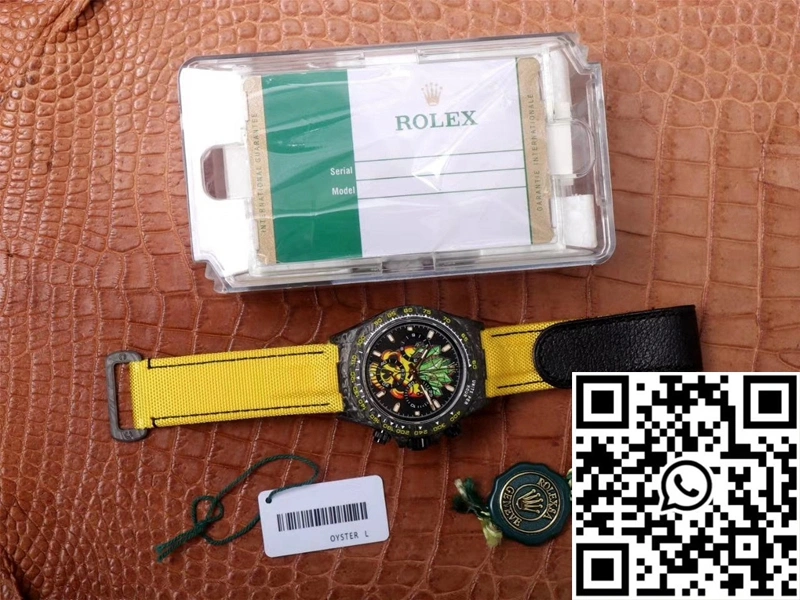 Rolex Daytona Cosmos Chronograph Carbon Fiber Edition Color Skull Dial Sustainable 1111