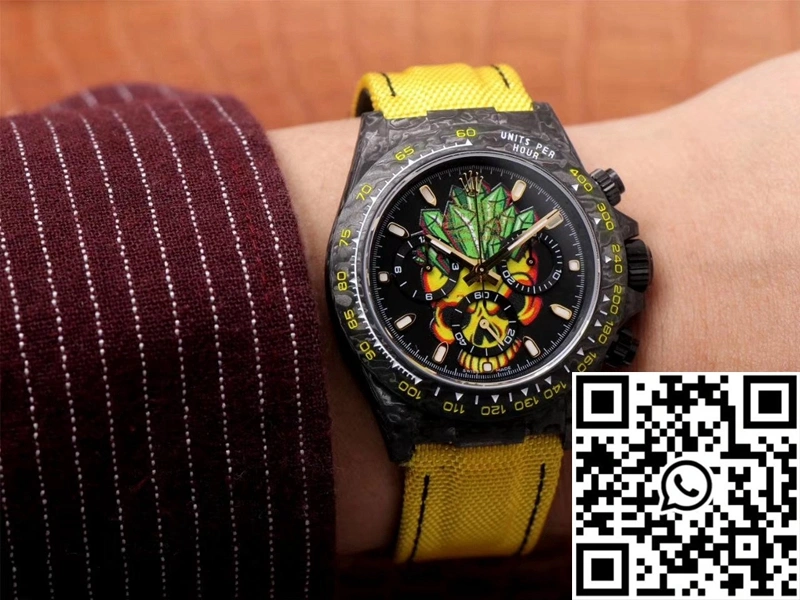 Rolex Daytona Cosmos Chronograph Carbon Fiber Edition Color Skull Dial Sustainable 1111