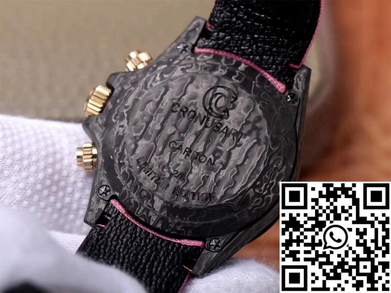 Sleek Rolex Daytona Cosmos Chronograph Carbon Fiber Edition Pink Exploded Dragon Dial 1049