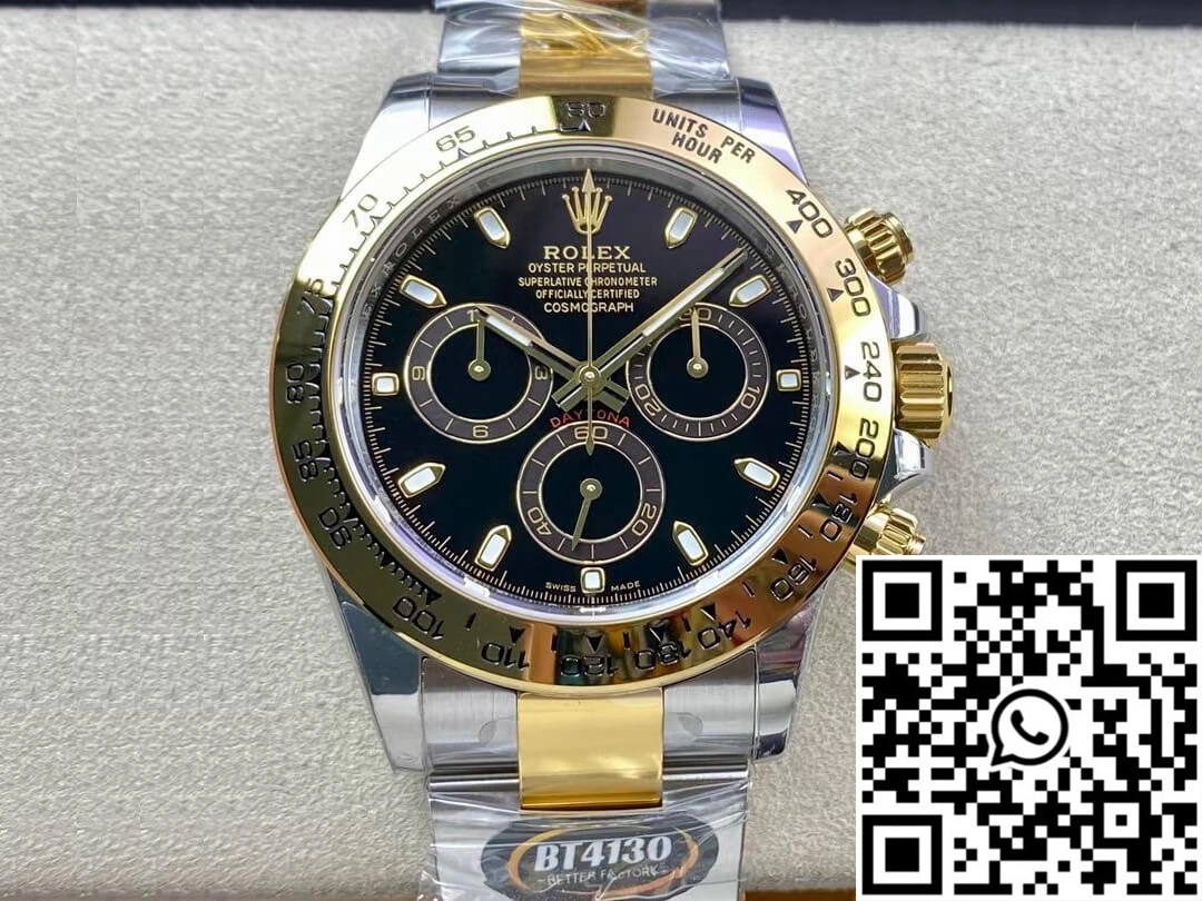 Rolex Daytona M116503-0004 BT Factory Yellow Gold Black Dial Attractive 1086
