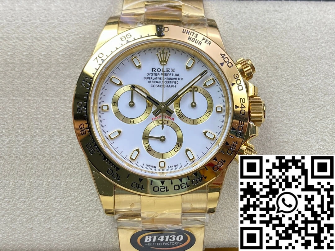Lightweight Rolex Daytona M116508-0001 BT Factory Yellow Gold White Dial 1121