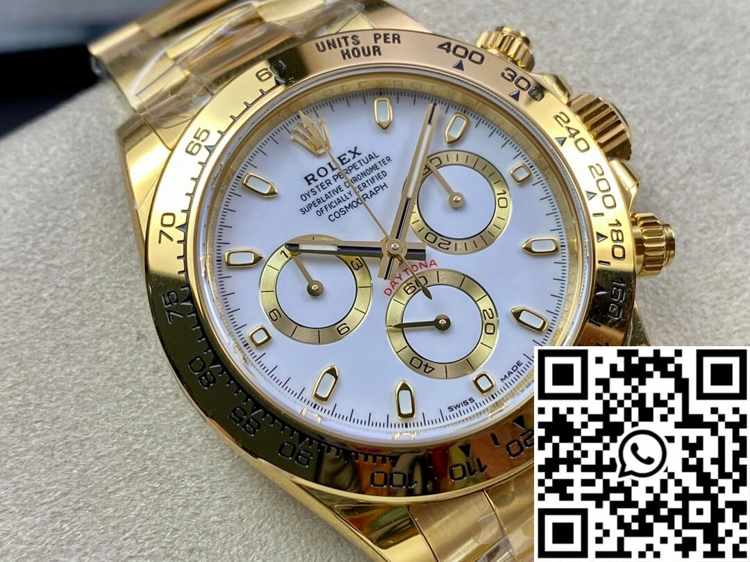 Lightweight Rolex Daytona M116508-0001 BT Factory Yellow Gold White Dial 1121