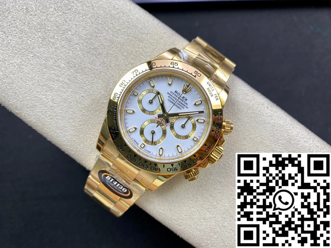 Lightweight Rolex Daytona M116508-0001 BT Factory Yellow Gold White Dial 1121