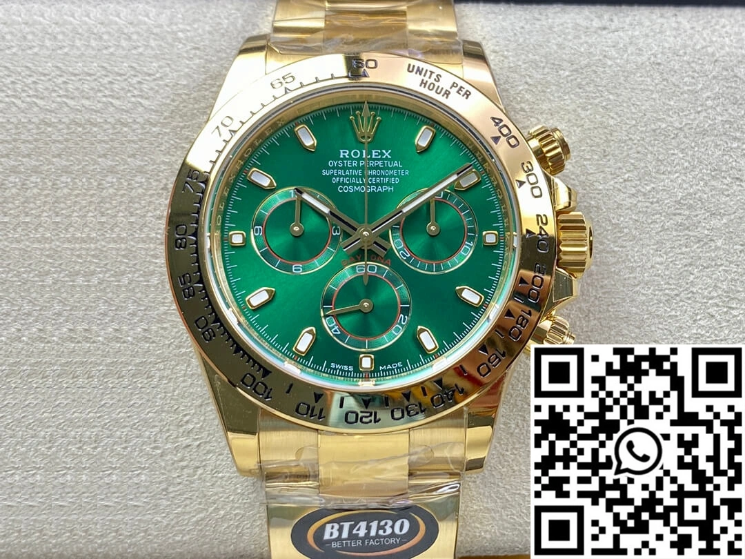 Rolex Daytona M116508-0013 BT Factory Yellow Gold Green Dial Cozy 1142