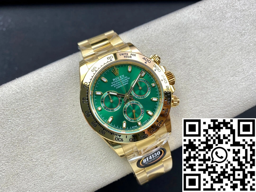 Rolex Daytona M116508-0013 BT Factory Yellow Gold Green Dial Cozy 1142
