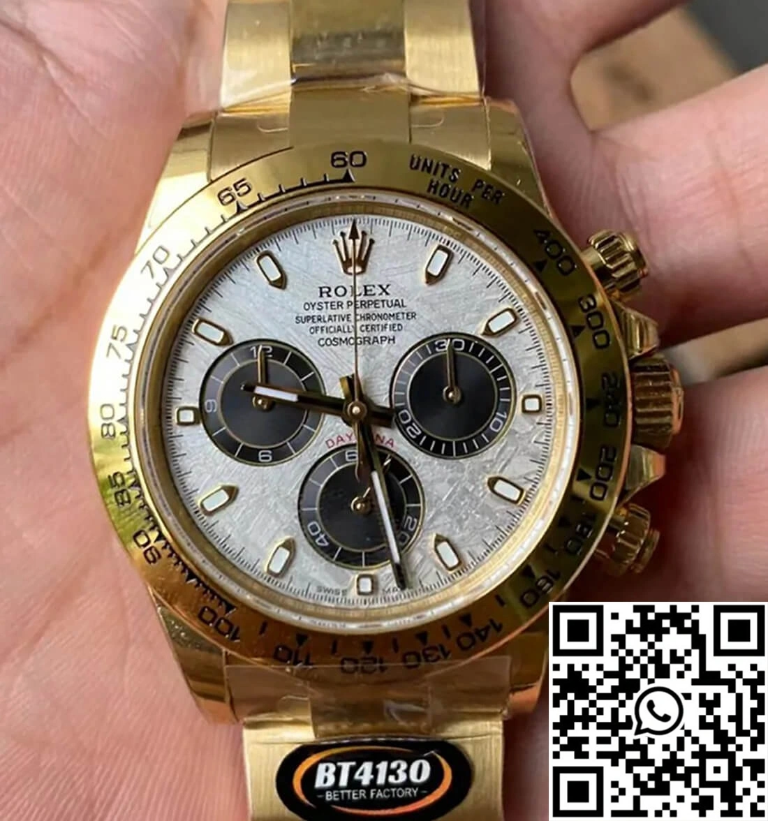 QuickDry Rolex Daytona M116508-0015 BT Factory Yellow Gold 1139
