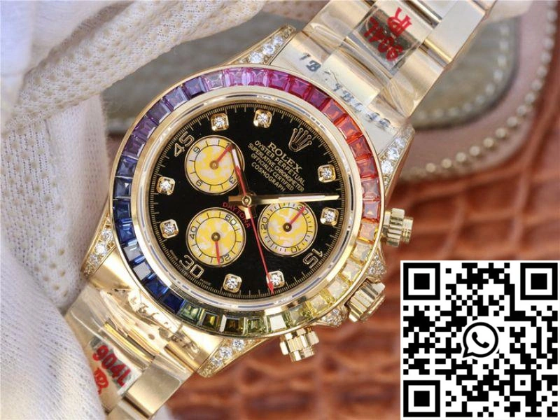 Thermal Rolex Daytona Rainbow Cosmograph 116598RBOW BL Factory 7750 movement 1146