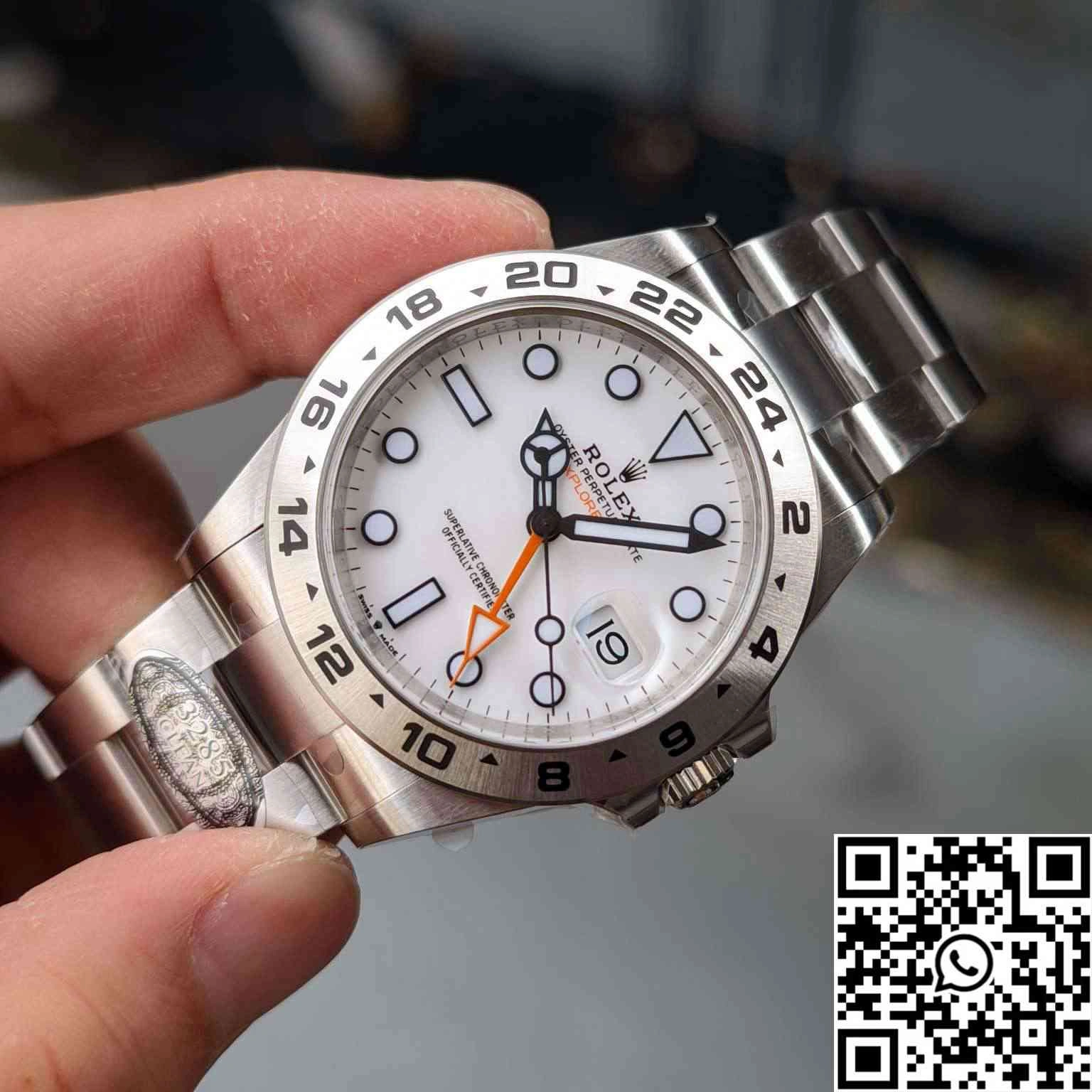 SunProtective Rolex Explorer M226570-0001 Clean Factory Stainless Steel White Dial 1148