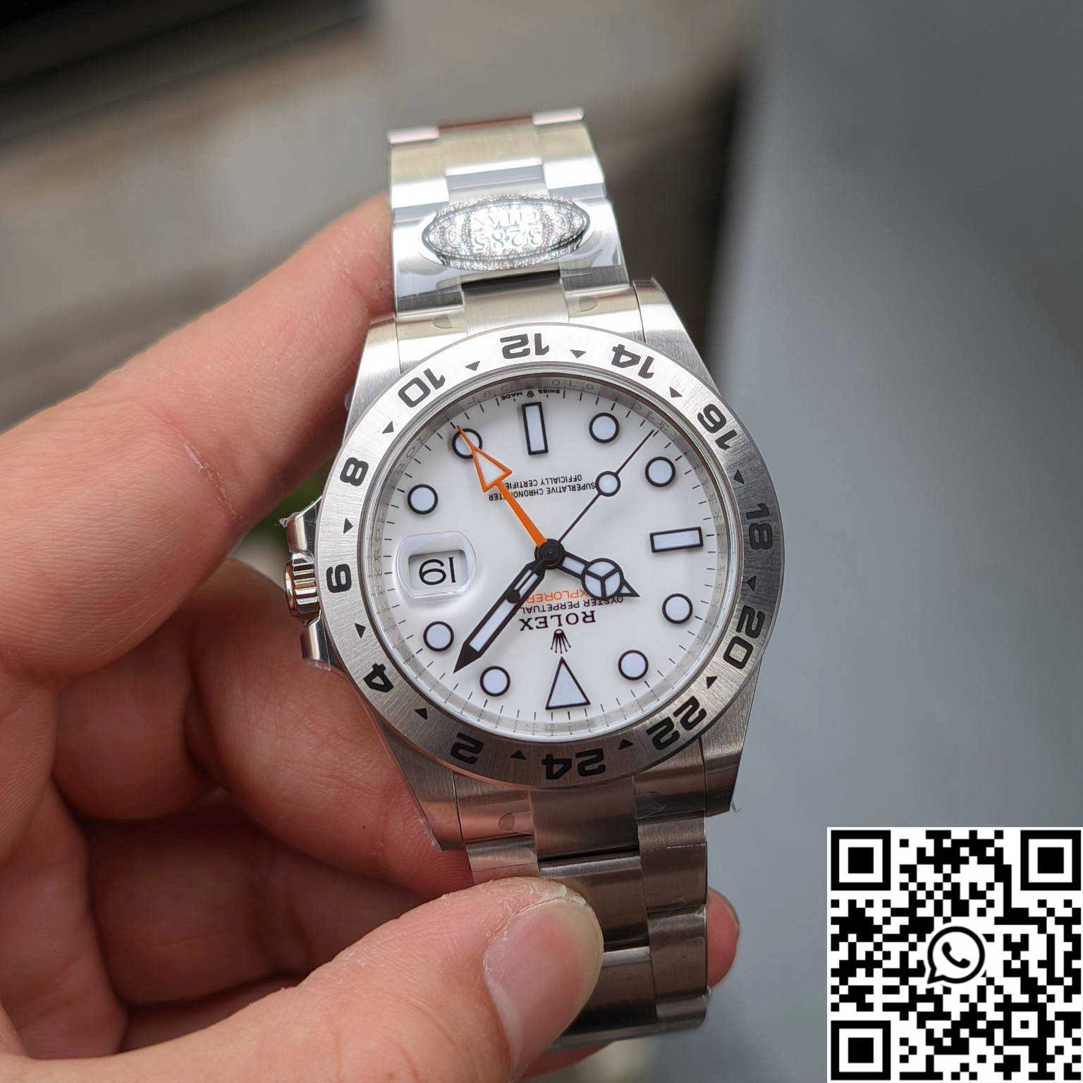 SunProtective Rolex Explorer M226570-0001 Clean Factory Stainless Steel White Dial 1148