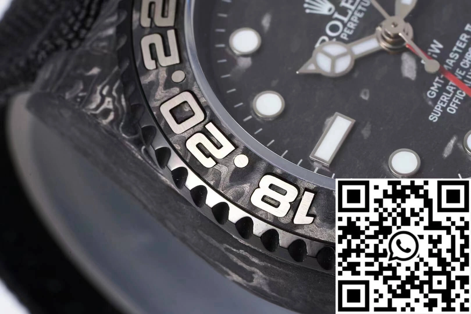 Rolex GMT-MASTER II Diw Carbon Fiber Black Fabric Strap Lightweight 1184