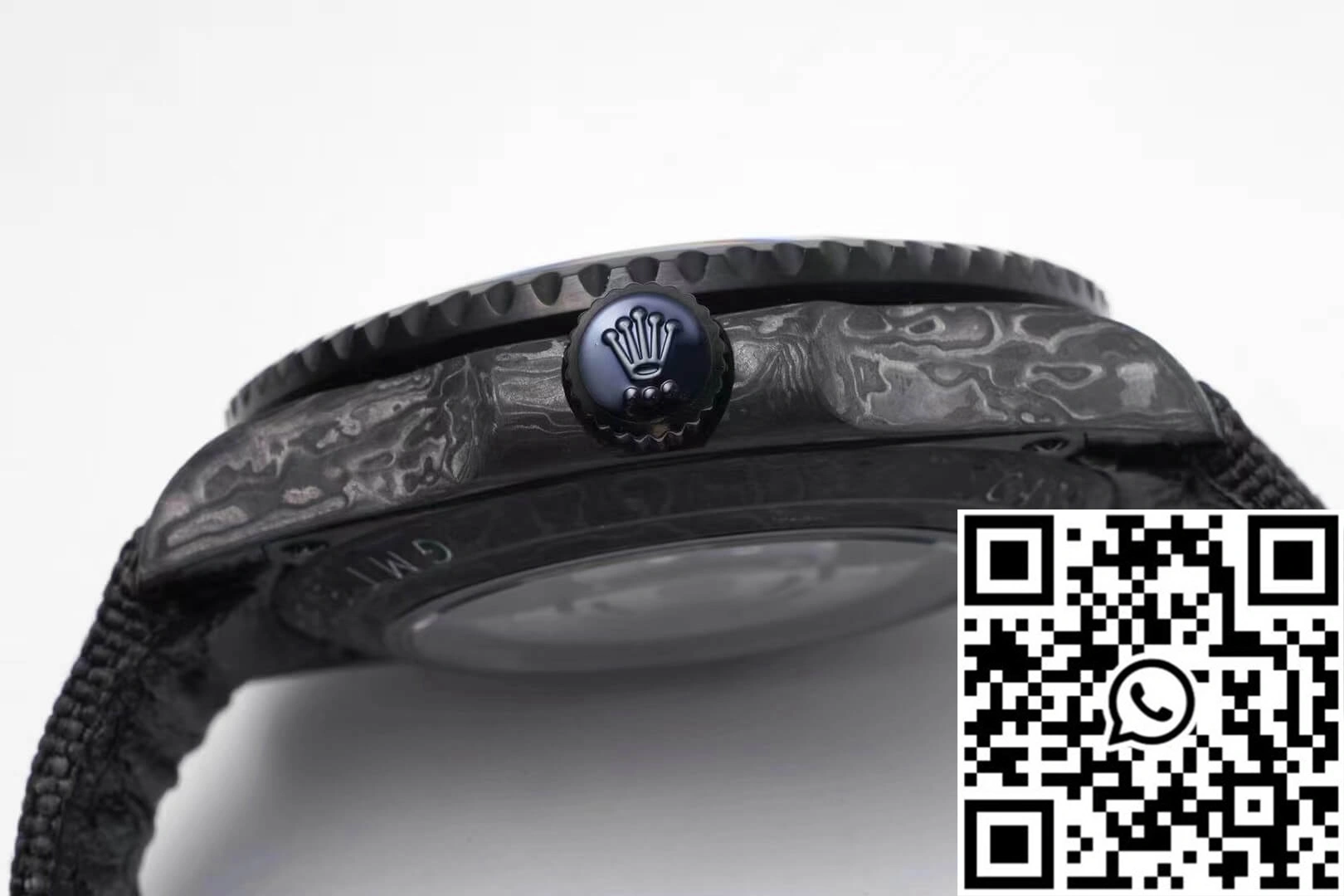 Rolex GMT-MASTER II Diw Carbon Fiber Black Fabric Strap Lightweight 1184