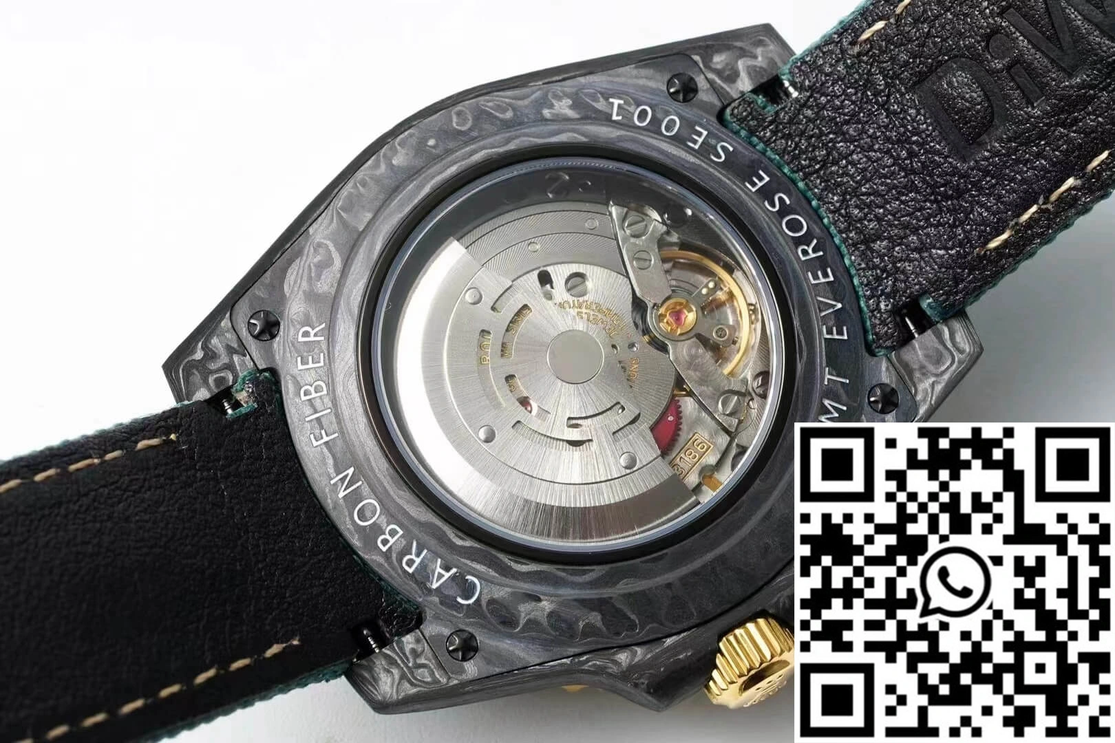 ComfortFit Rolex GMT-MASTER II Diw Carbon Fiber Case Green Fabric Strap 1183