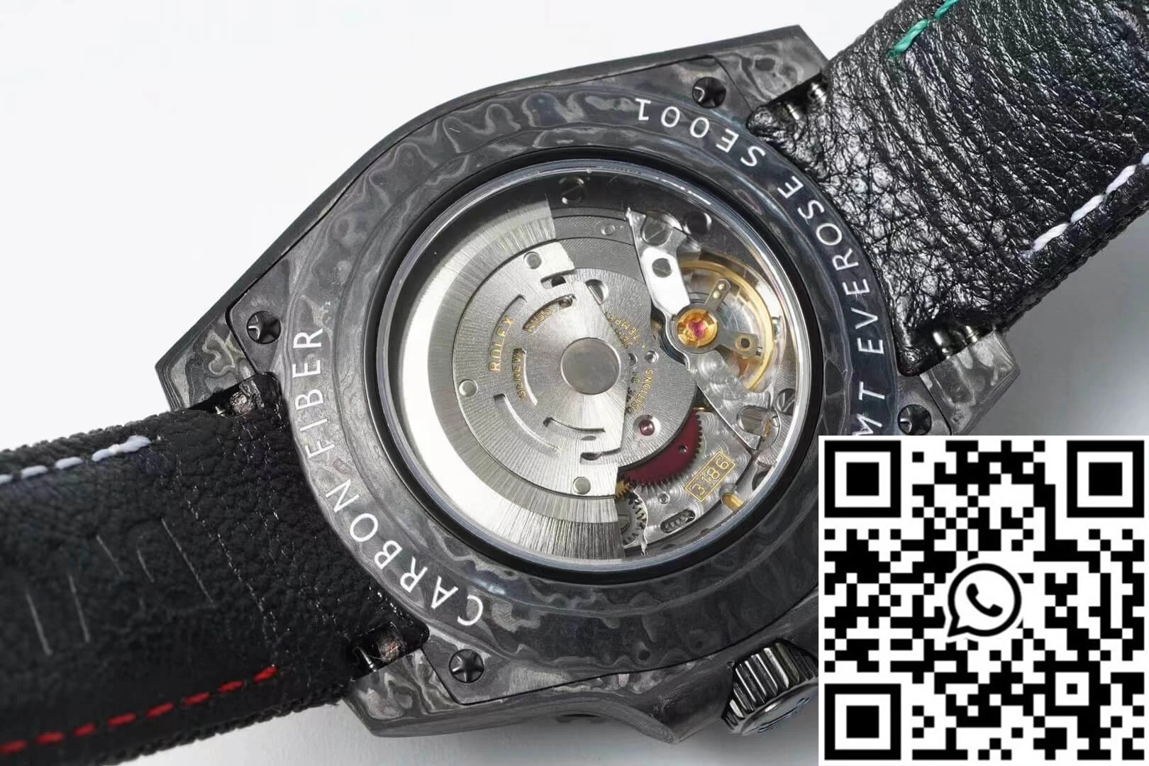 Rolex GMT-MASTER II Diw Carbon Fiber Color Dial Black Fabric Strap Resilient 1164