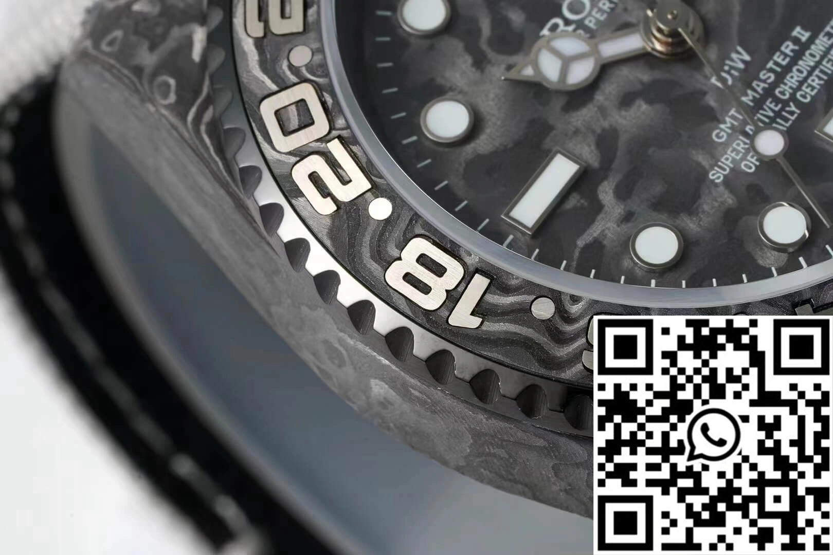 AllSeason Rolex GMT-MASTER II Diw Carbon Fiber Dial Fabric Strap 1188