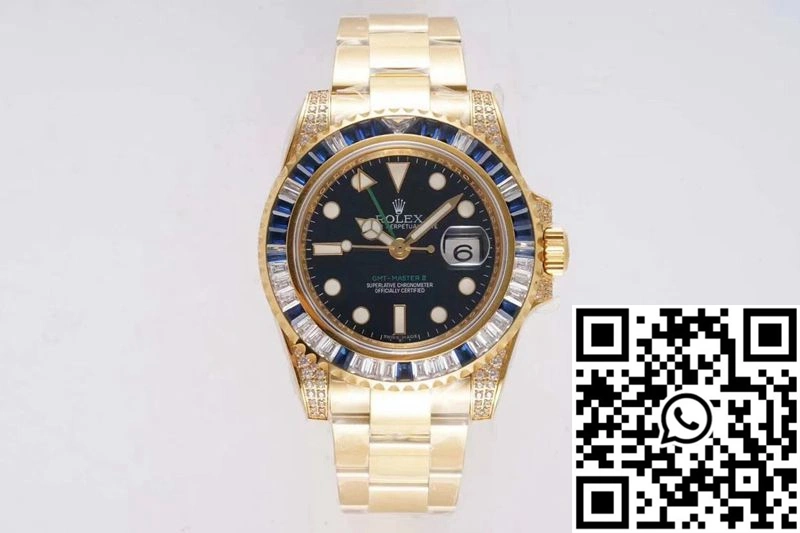 Rolex GMT Master II 116758 SAru ROF Factory Blue White Diamond TravelReady 1169