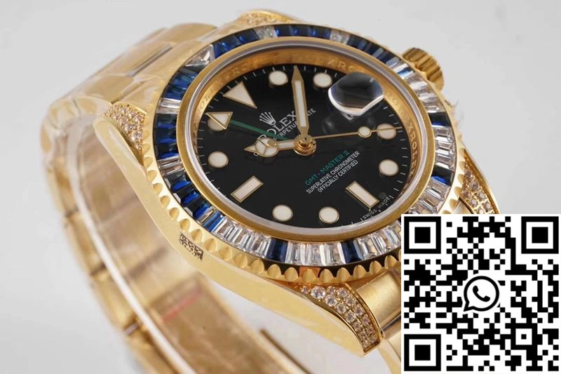 Rolex GMT Master II 116758 SAru ROF Factory Blue White Diamond TravelReady 1169