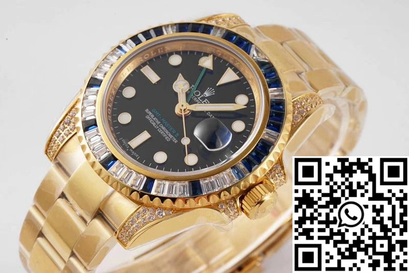 Rolex GMT Master II 116758 SAru ROF Factory Blue White Diamond TravelReady 1169