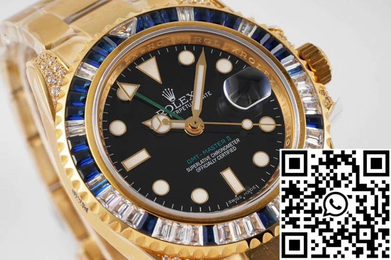 Rolex GMT Master II 116758 SAru ROF Factory Blue White Diamond TravelReady 1169