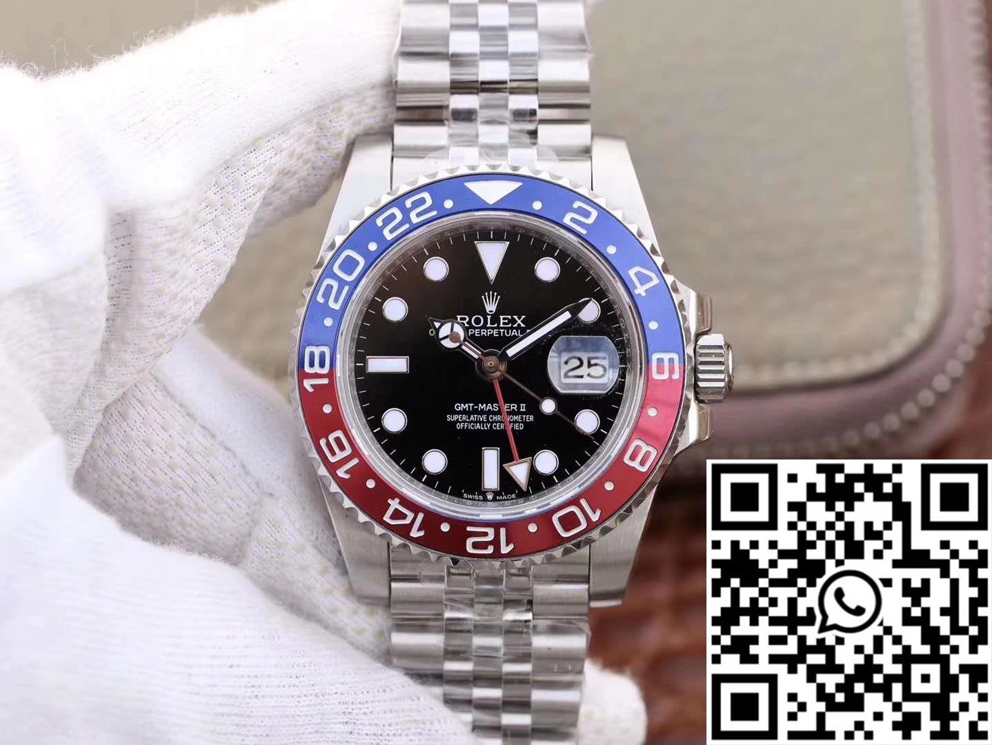 Sustainable Rolex GMT Master II 126710BLRO GM Factory Black Dial 1171