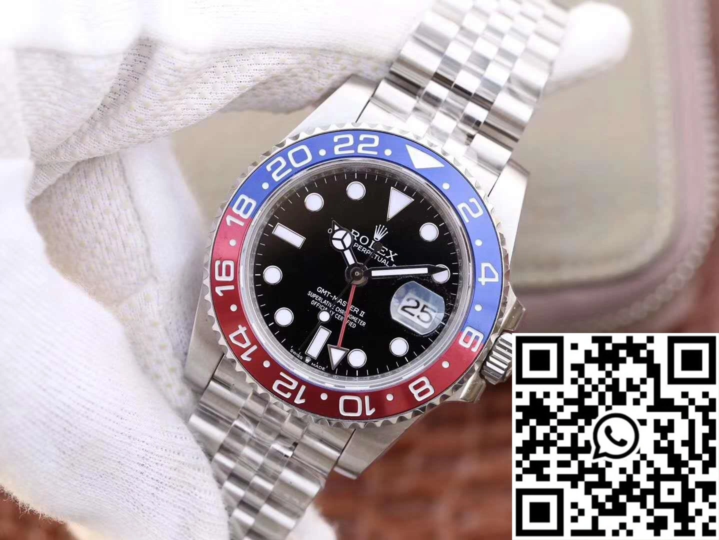 Sustainable Rolex GMT Master II 126710BLRO GM Factory Black Dial 1171