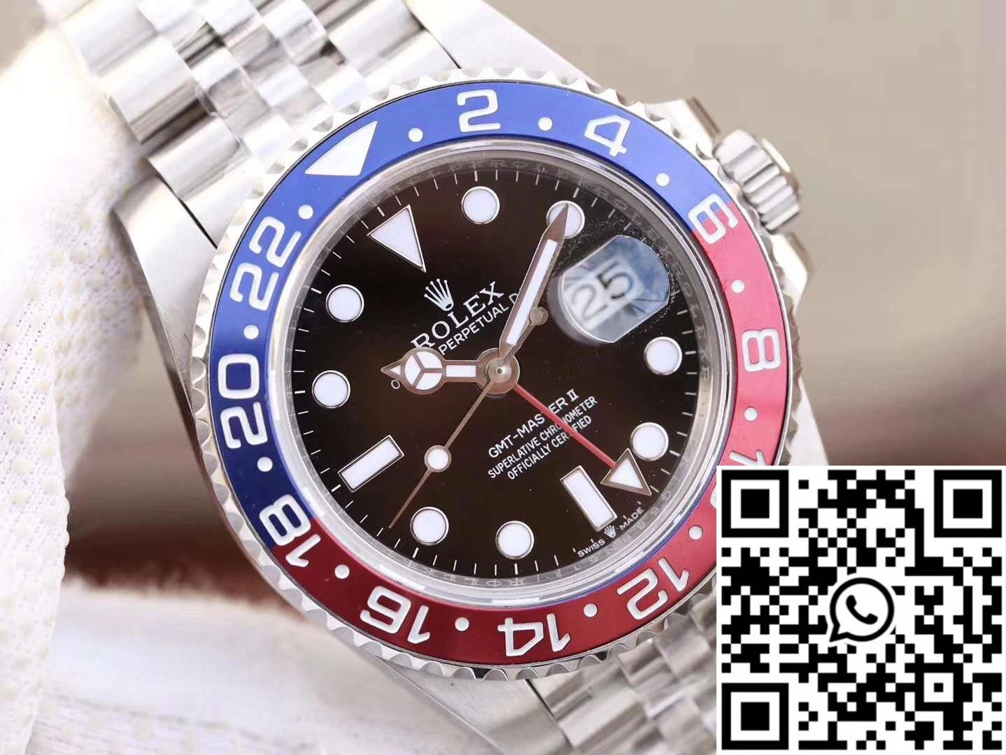 Sustainable Rolex GMT Master II 126710BLRO GM Factory Black Dial 1171