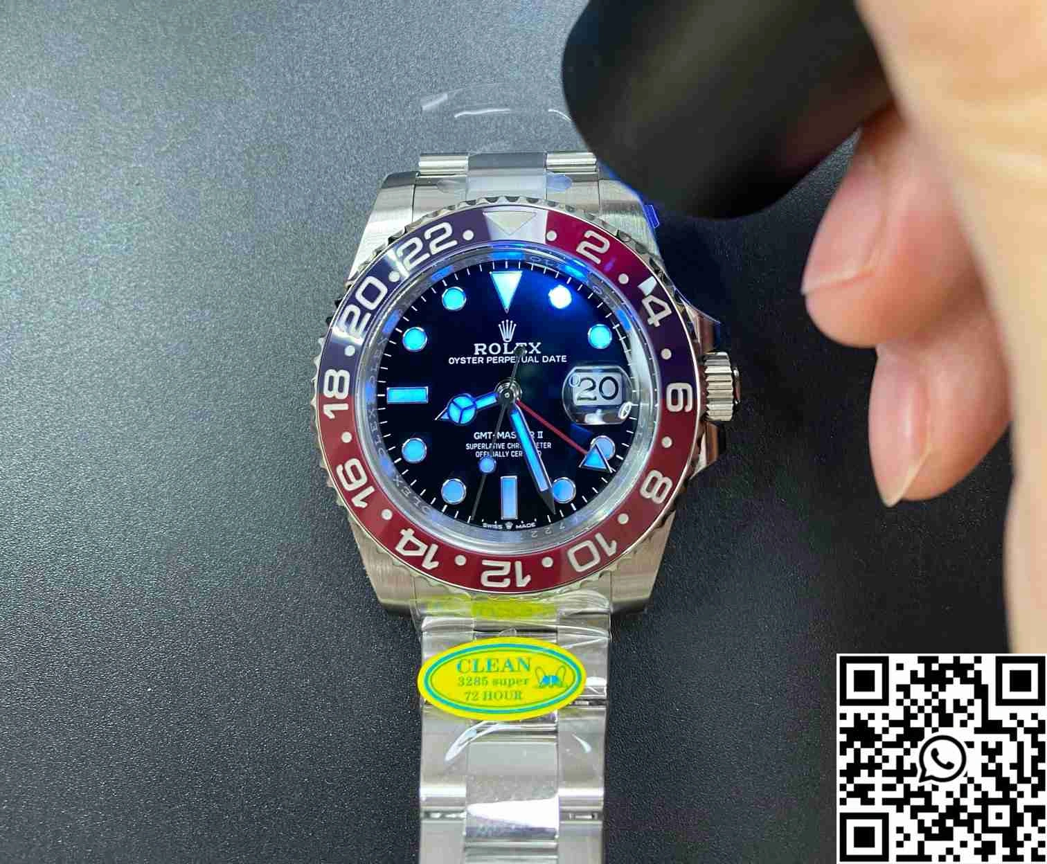 Breathable Rolex GMT Master II M126710BLRO-0001 Clean Factory Black Dial V 1178
