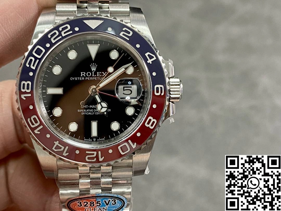 Breathable Rolex GMT Master II M126710BLRO-0001 Clean Factory Black Dial V 1178