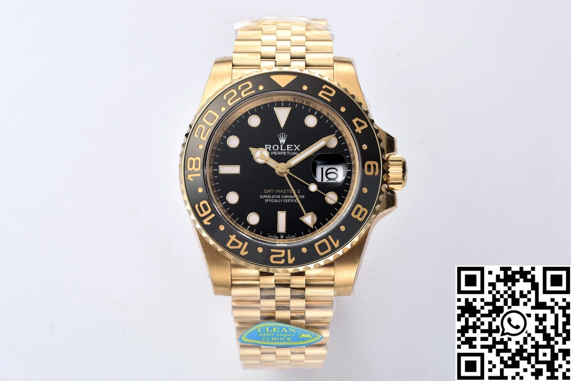Rolex GMT Master II M126710BLRO-0001 Clean Factory Gold Case Black Dial StreetReady 1160