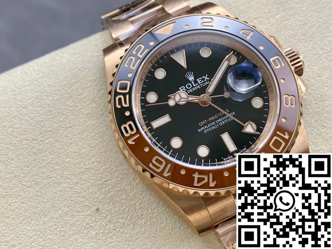 MoistureWicking Rolex GMT Master II M126715CHNR-0001 Clean Factory Rose Gold 1176