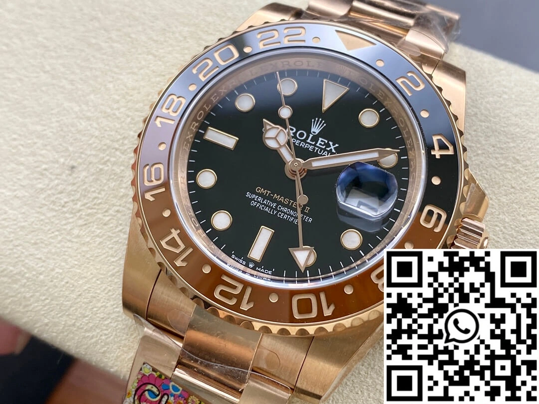 MoistureWicking Rolex GMT Master II M126715CHNR-0001 Clean Factory Rose Gold 1176